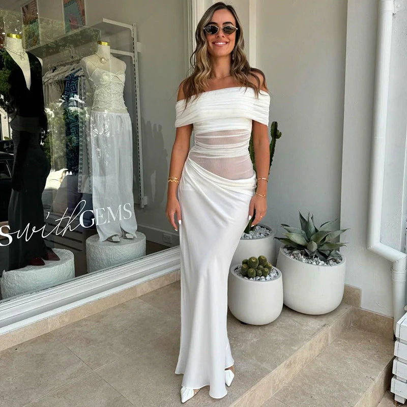 Bella | Langes Kleid aus Spitze Asymmetrisch - Image 12