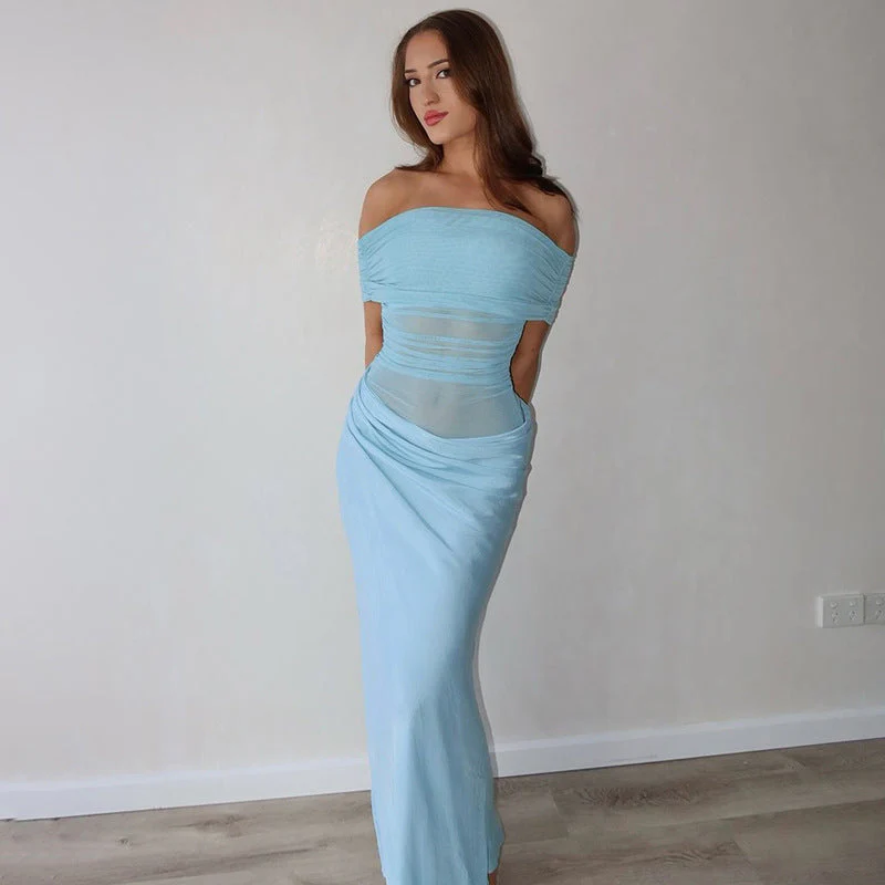 Bella | Langes Kleid aus Spitze Asymmetrisch - Image 13