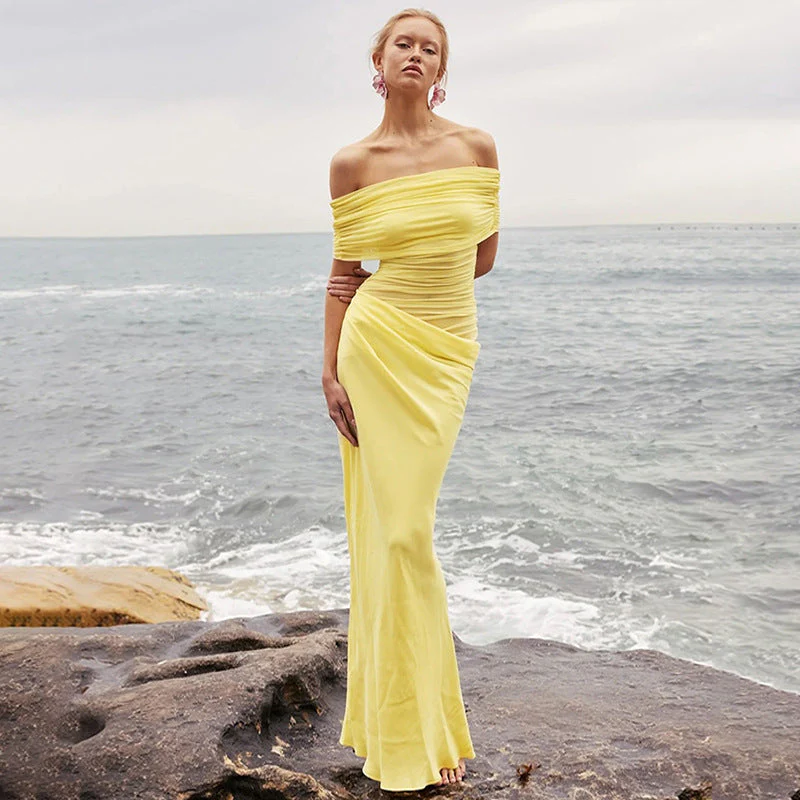 Bella | Langes Kleid aus Spitze Asymmetrisch - Image 2