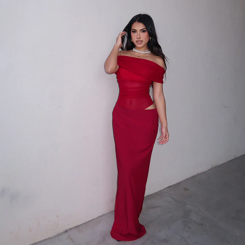 Bella | Langes Kleid aus Spitze Asymmetrisch - Image 5