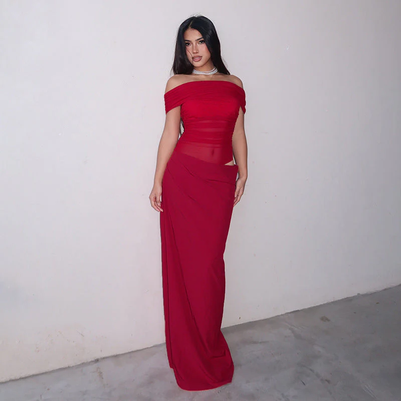 Bella | Langes Kleid aus Spitze Asymmetrisch - Image 8