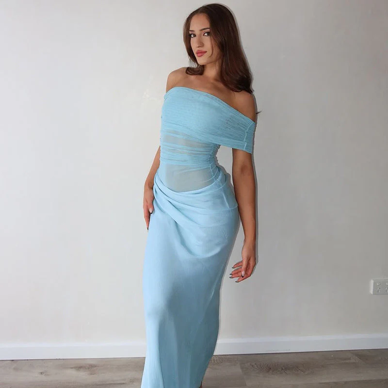 Bella | Langes Kleid aus Spitze Asymmetrisch - Image 9