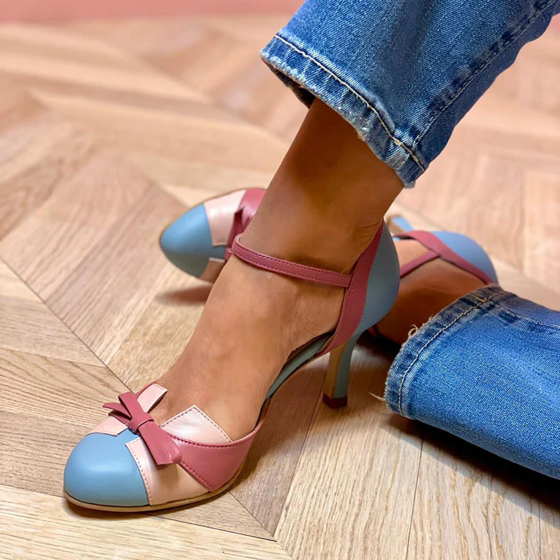 Bellarosa | Bunte Sandalen mit Knoten und Riemen, runde Zehenpartie - Image 4