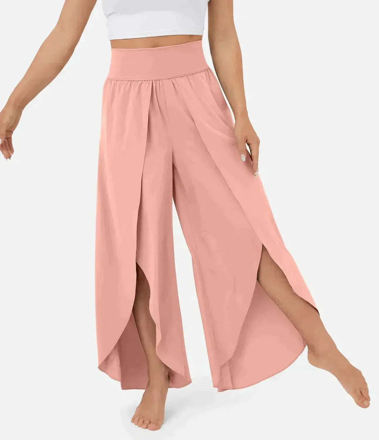 Belle | Hochtaillierte Hose mit weitem Bein - Image 10