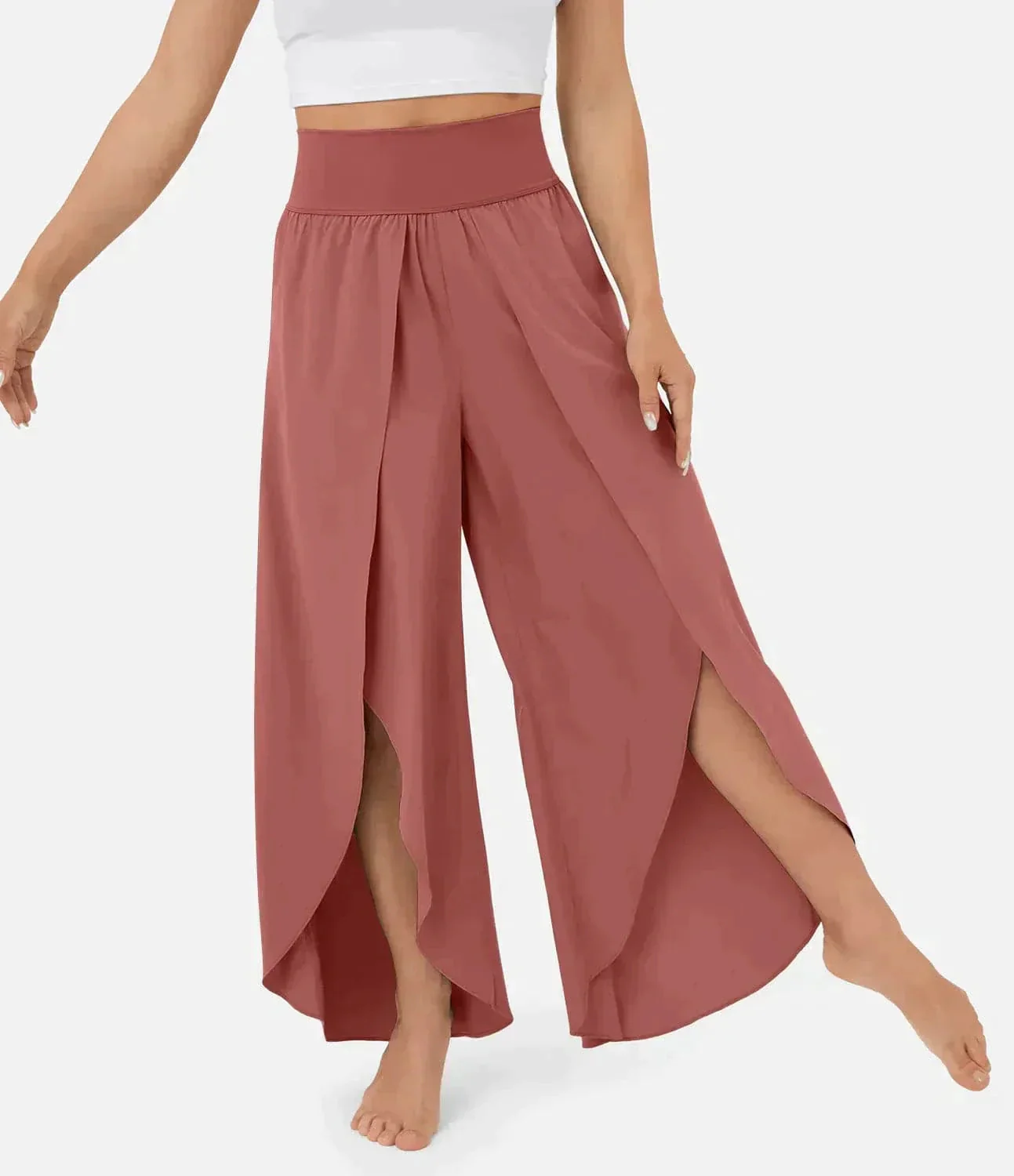 Belle | Hochtaillierte Hose mit weitem Bein - Image 11