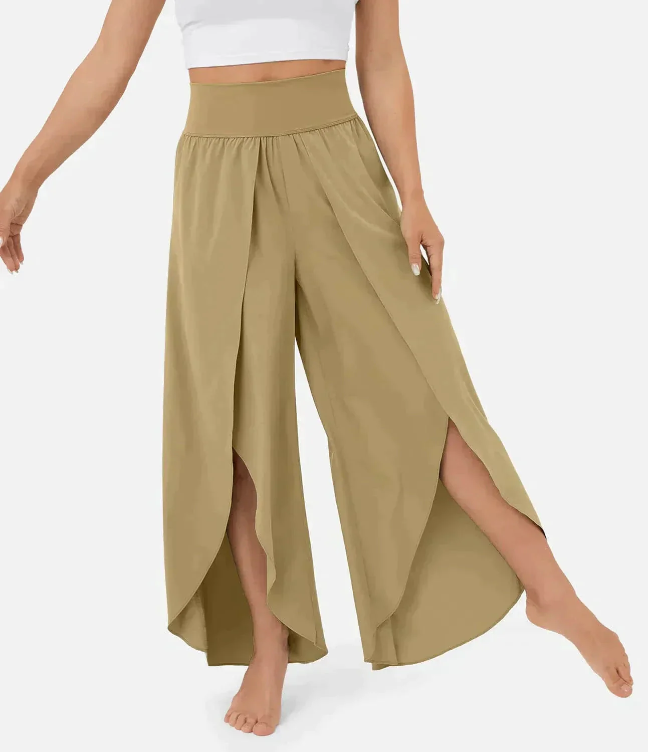 Belle | Hochtaillierte Hose mit weitem Bein - Image 12