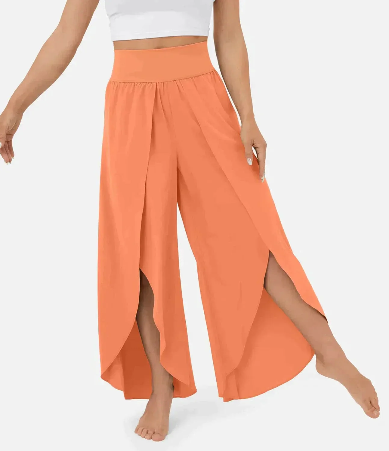 Belle | Hochtaillierte Hose mit weitem Bein - Image 13