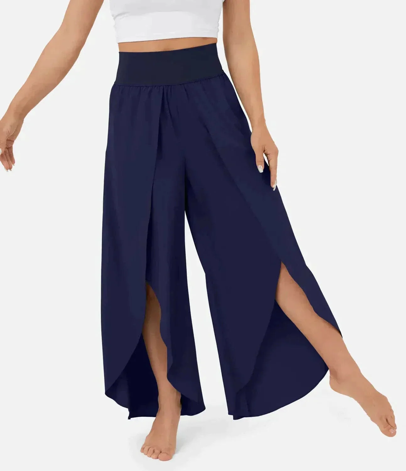 Belle | Hochtaillierte Hose mit weitem Bein - Image 14