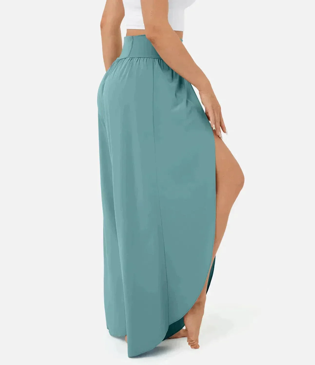 Belle | Hochtaillierte Hose mit weitem Bein - Image 2