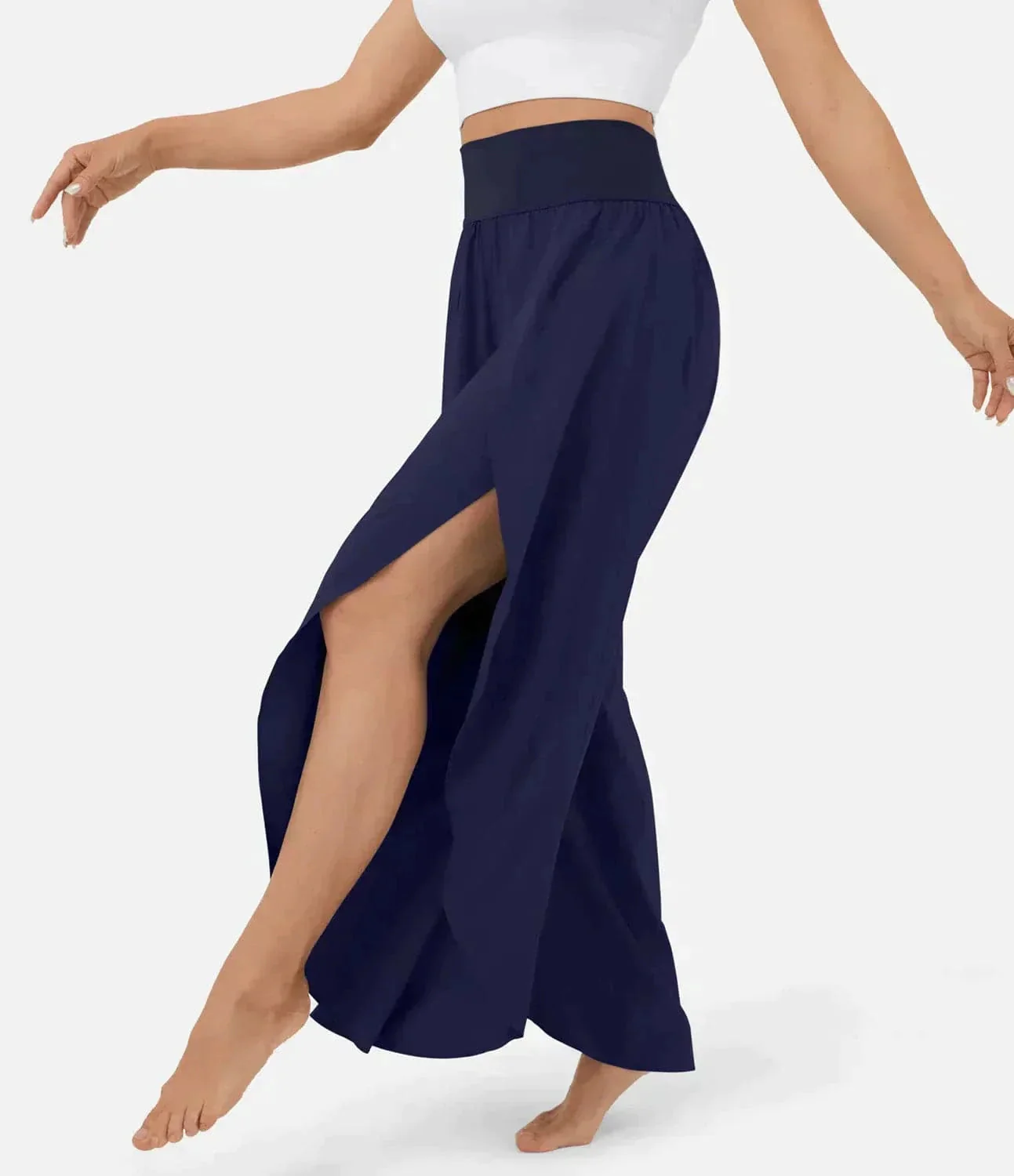 Belle | Hochtaillierte Hose mit weitem Bein - Image 4