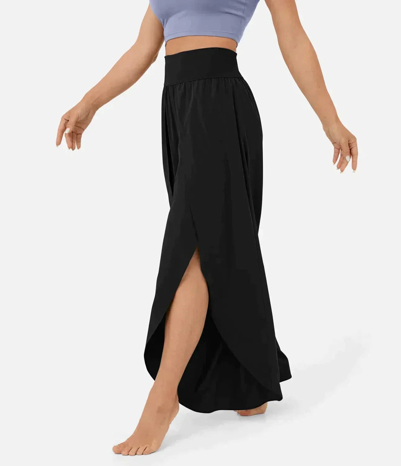 Belle | Hochtaillierte Hose mit weitem Bein - Image 5