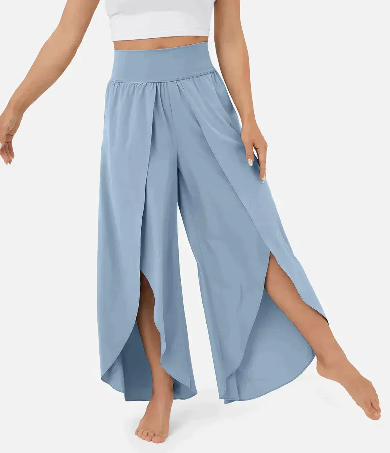 Belle | Hochtaillierte Hose mit weitem Bein - Image 7