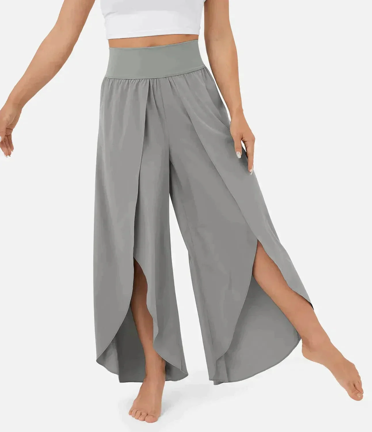 Belle | Hochtaillierte Hose mit weitem Bein - Image 9