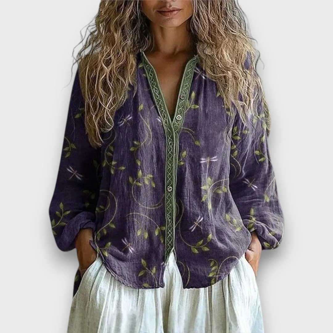 Belviera – V-Ausschnitt-Bluse - Image 2