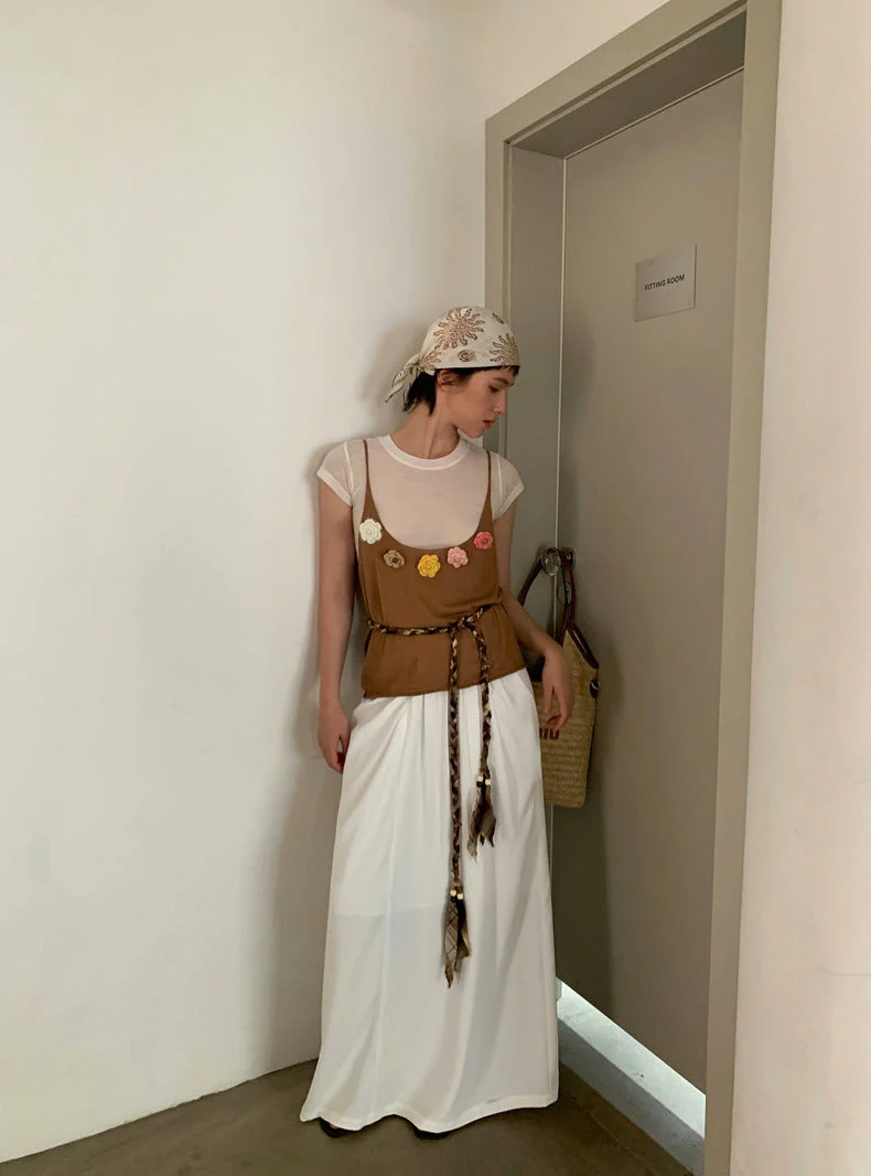Benita- Damen Sommerliches Maxikleid mit luxuriösem Chiffonüberwurf - Image 3