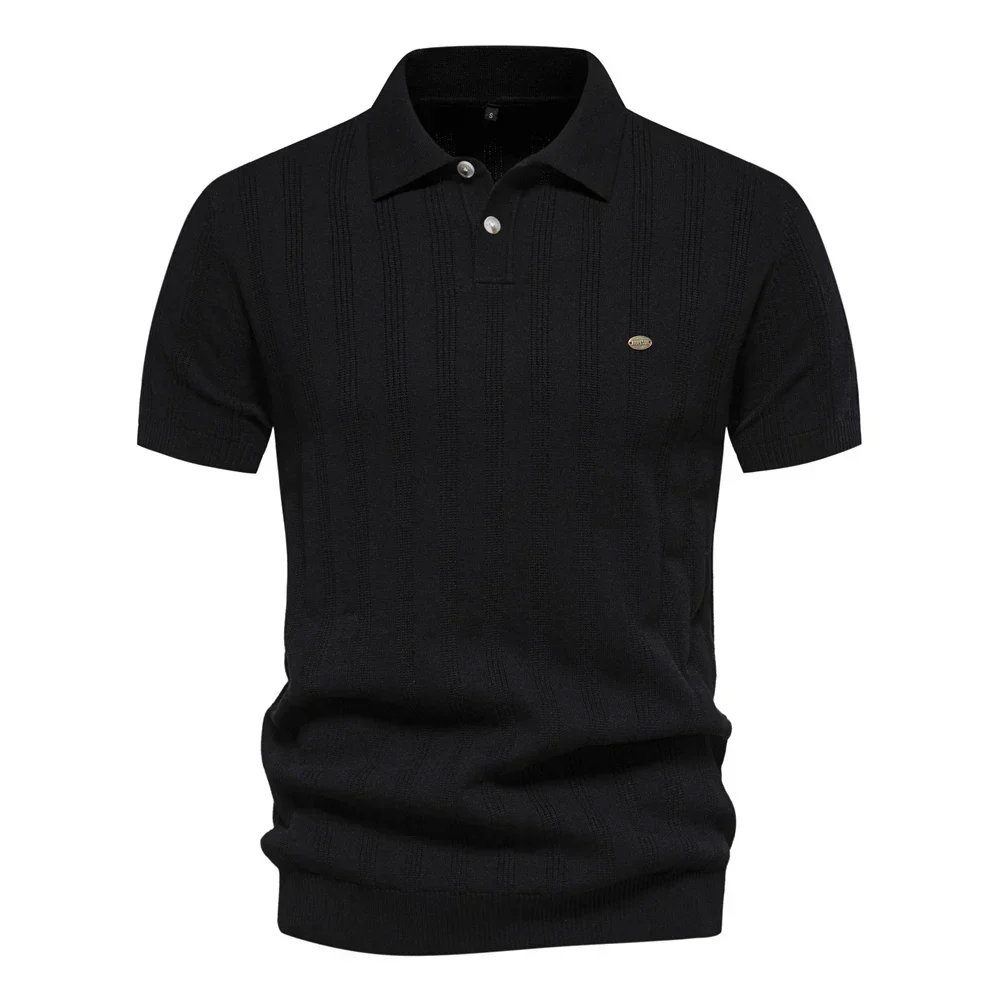 Benles | Stylish Stripe Poloshirt Gestrickt - Image 3