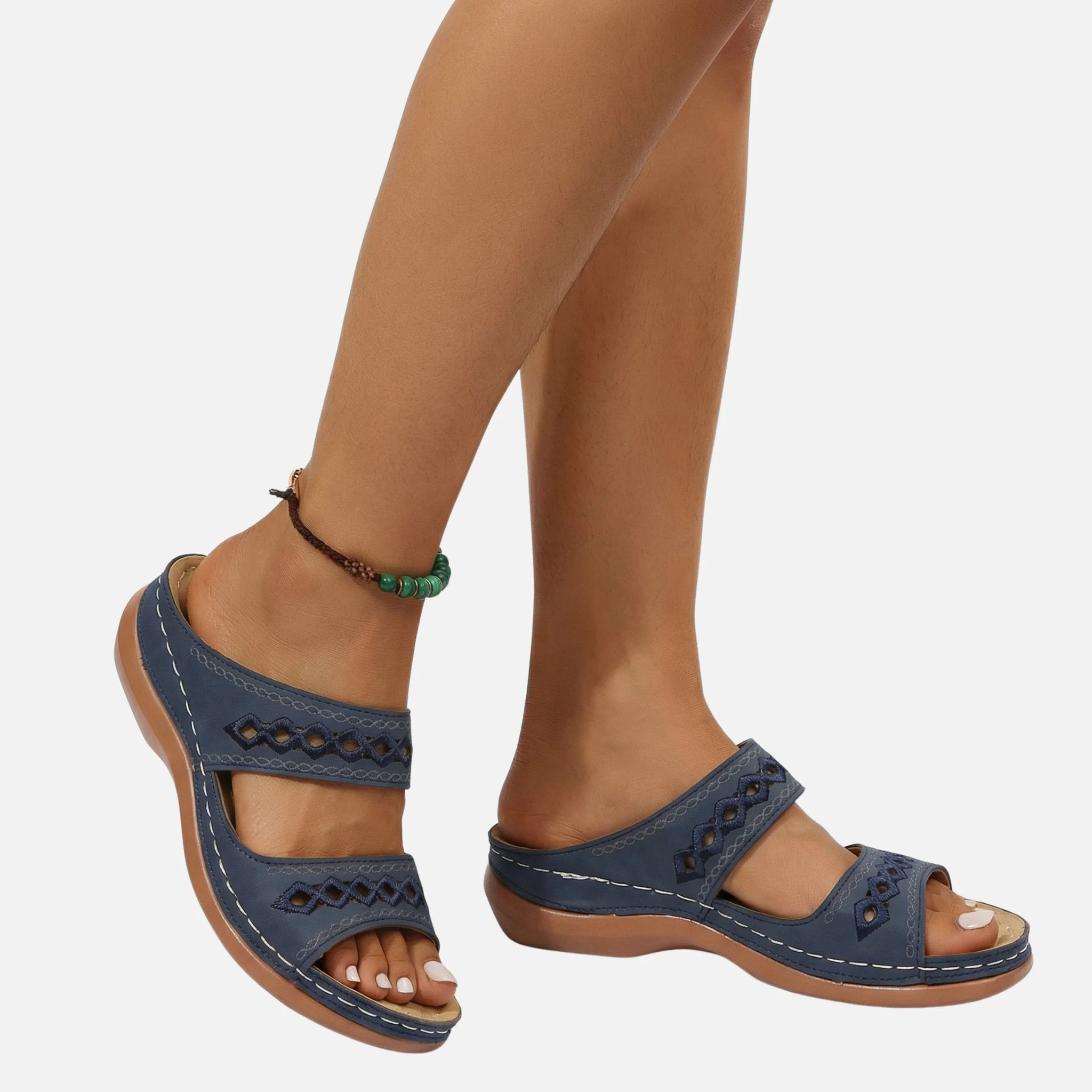 Tanja | Damen Bequeme Sommer Pantoletten Lochmuster – Komfort Pantoletten Sommer - Image 2