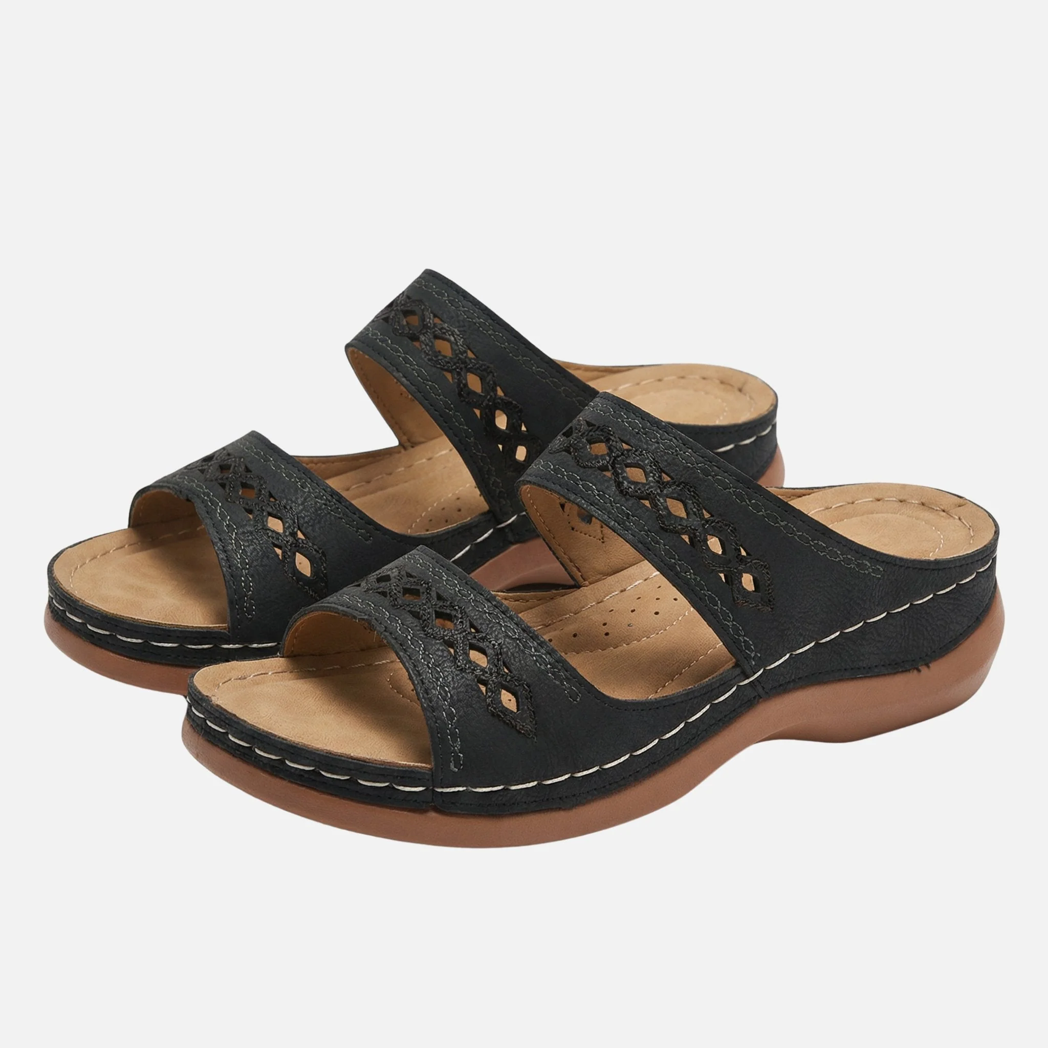 Tanja | Damen Bequeme Sommer Pantoletten Lochmuster – Komfort Pantoletten Sommer - Image 9