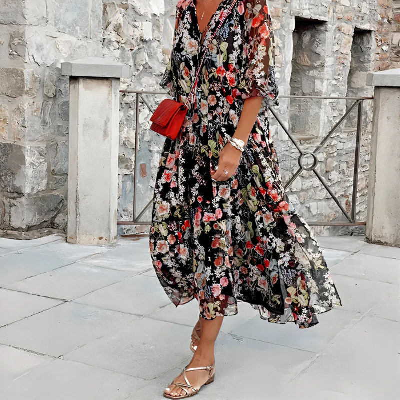Bequemes florales Sommerkleid für Damen | Midi - Image 3