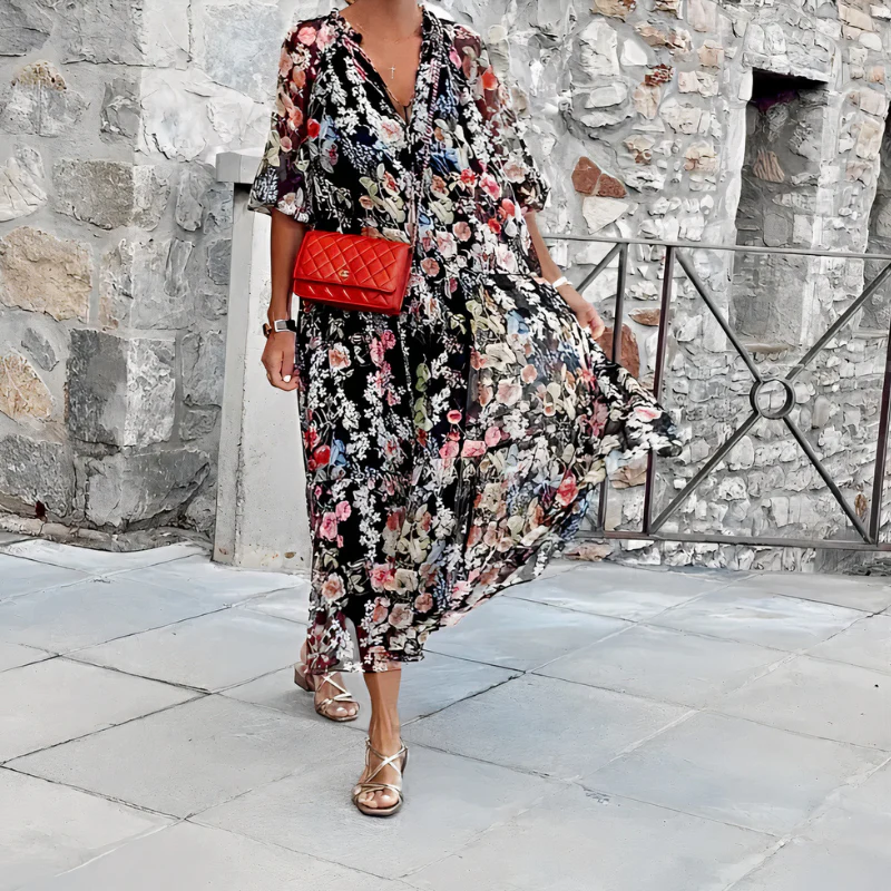 Bequemes florales Sommerkleid für Damen | Midi - Image 4