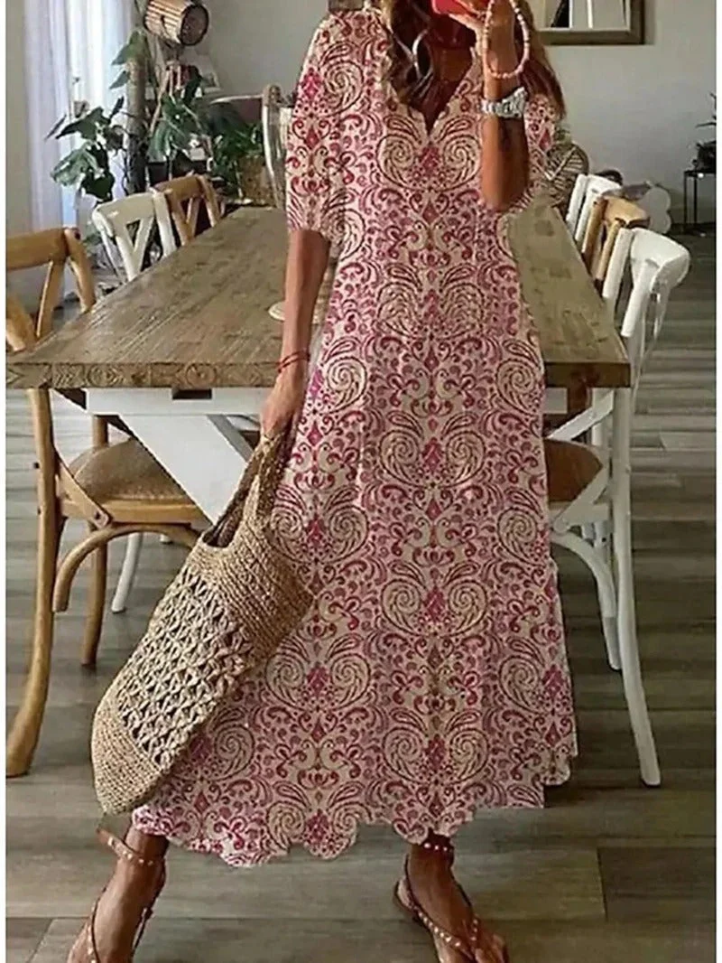 Bequemes und stilvolles bedrucktes Sommerkleid - Kreszentia - Image 2