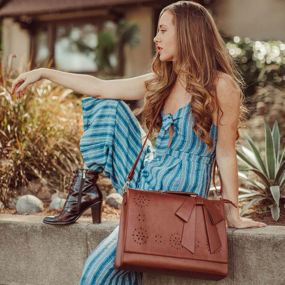 Bernadette – Schleifen-Satchel Handtasche - Image 2
