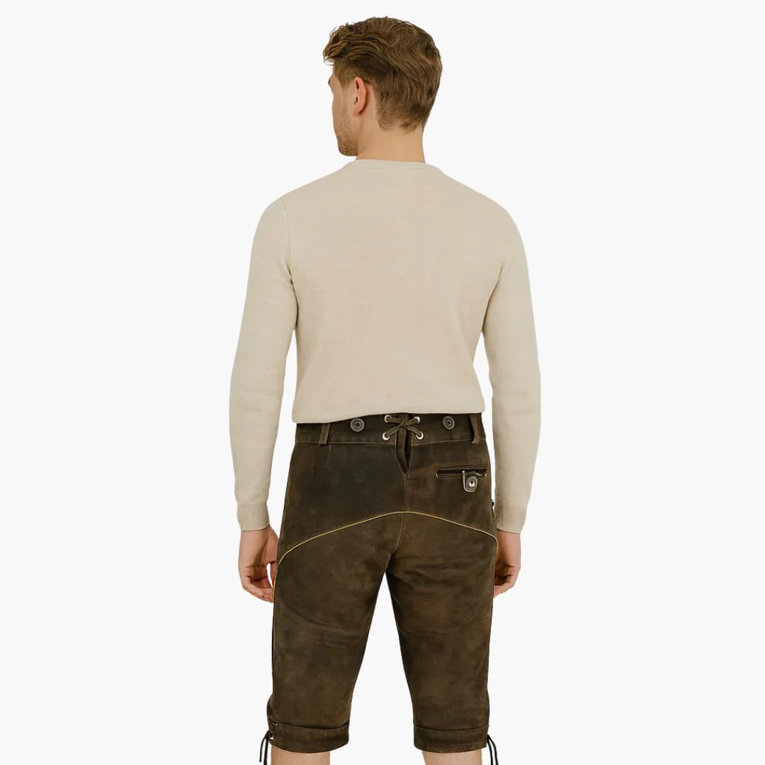 Bestickte Lederhose Kniebund für Herren - Oktoberfest 2025 - Image 2