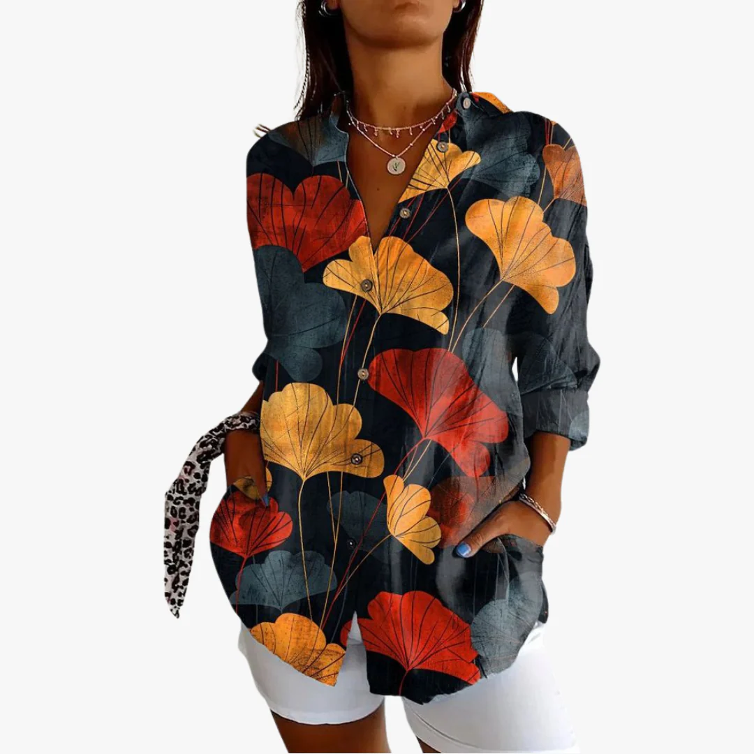Bestickte Leinen Damen Bluse - Image 13
