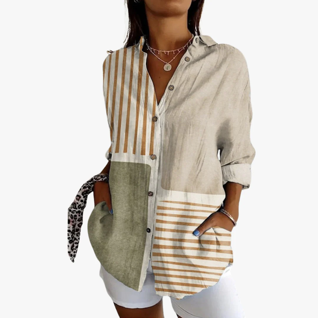 Bestickte Leinen Damen Bluse - Image 14