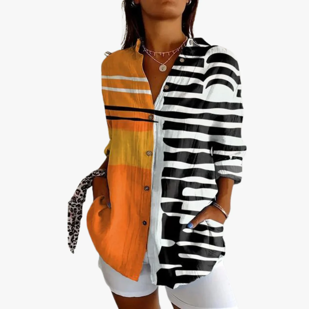 Bestickte Leinen Damen Bluse - Image 5