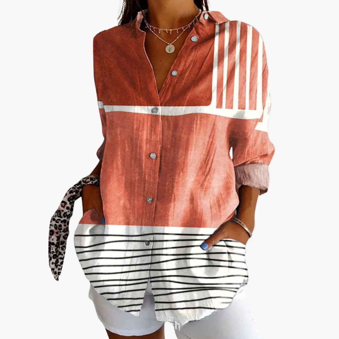 Bestickte Leinen Damen Bluse - Image 8