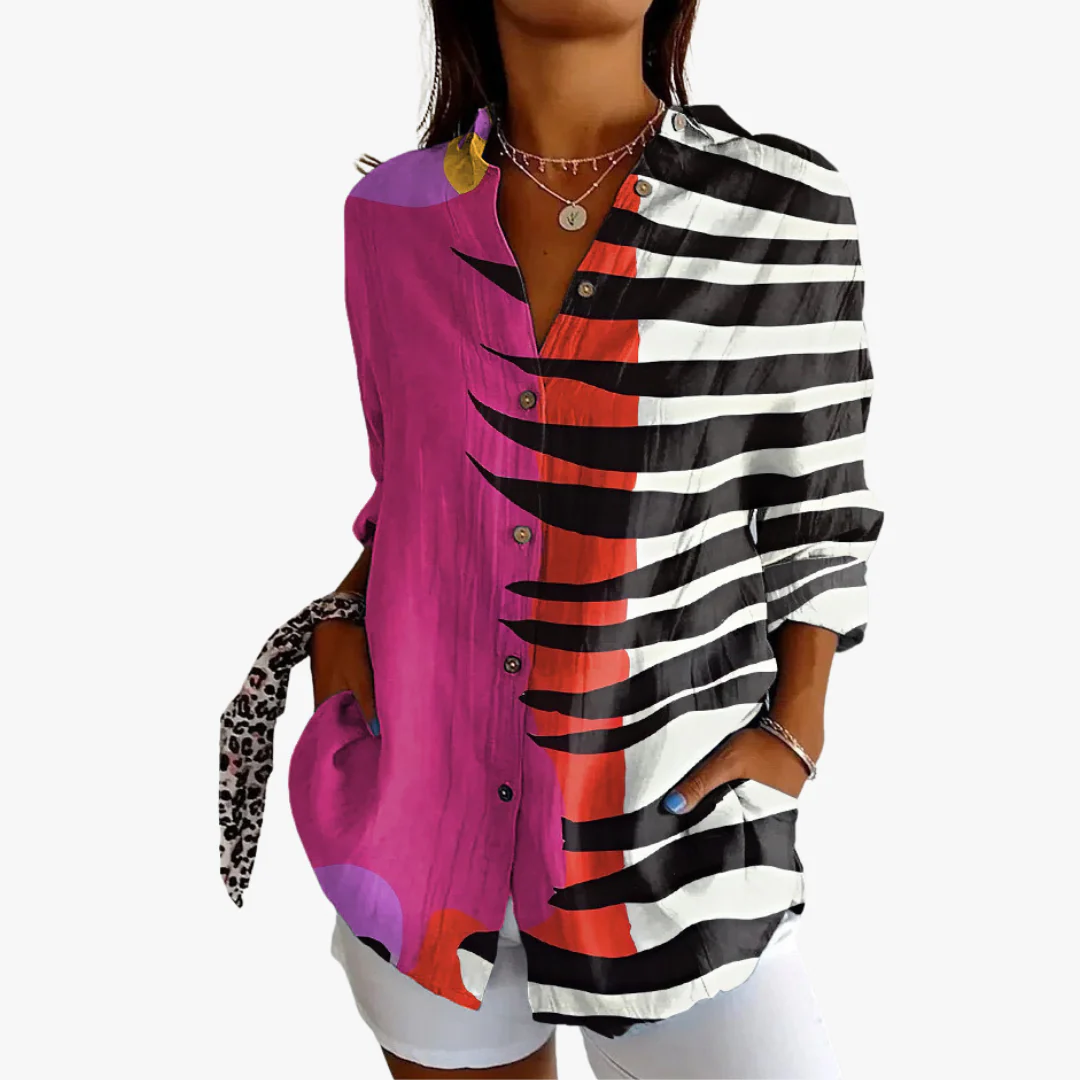 Bestickte Leinen Damen Bluse - Image 9