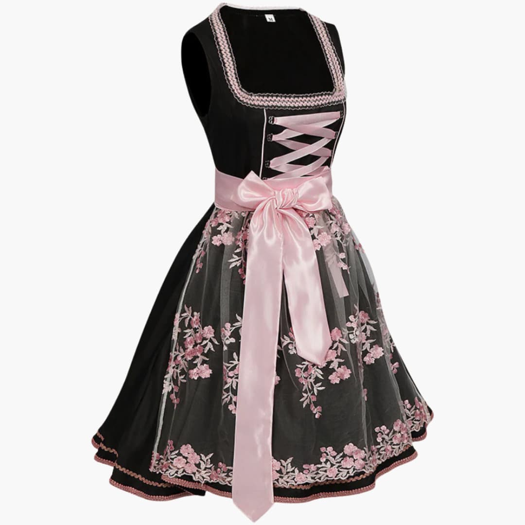 Besticktes Dirndl Kleid mit Satinband für Damen - Oktoberfest 2025 - Image 2