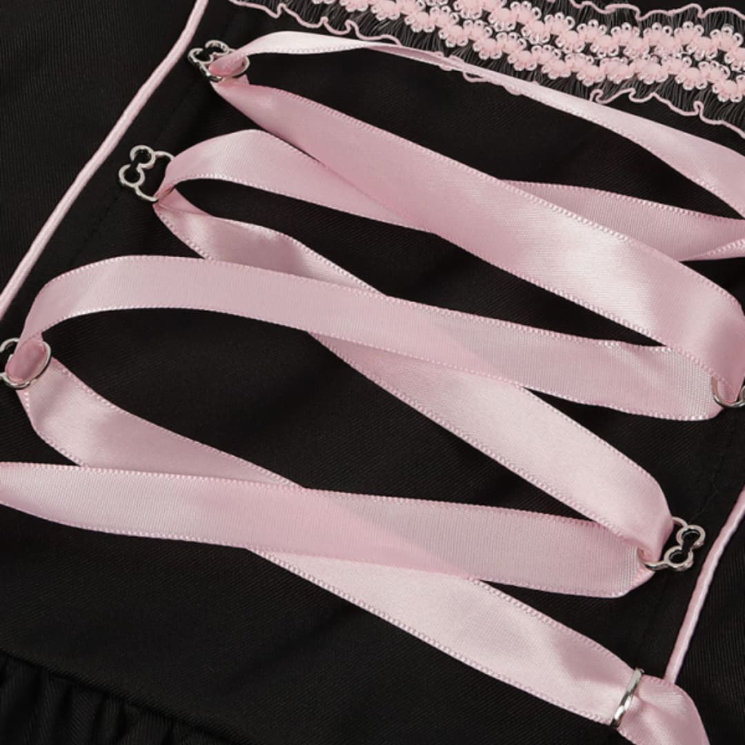 Besticktes Dirndl Kleid mit Satinband für Damen - Oktoberfest 2025 - Image 8