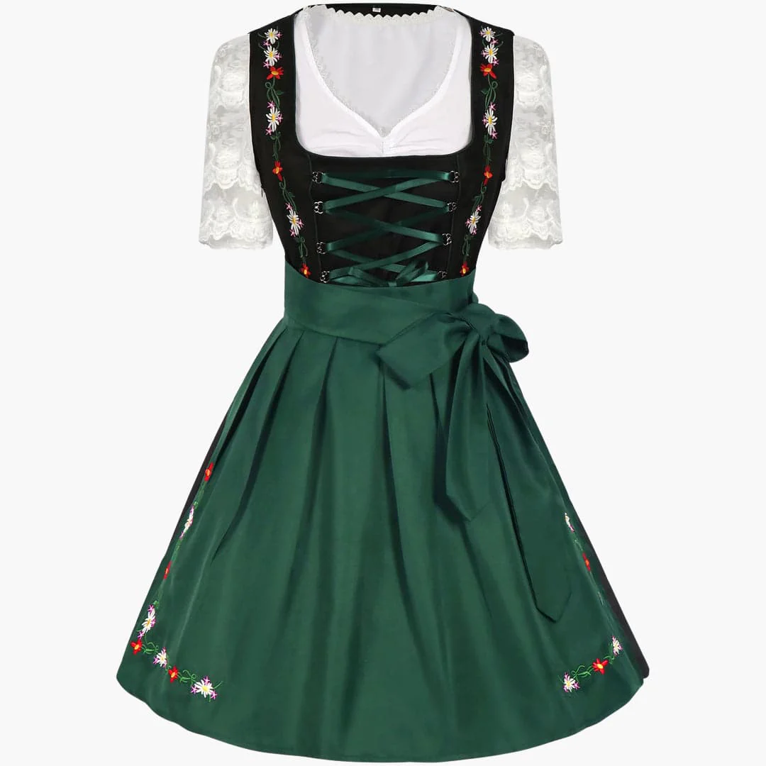 Besticktes Dirndl kleid mit Schürze für Damen - Oktoberfest 2025 - Image 3