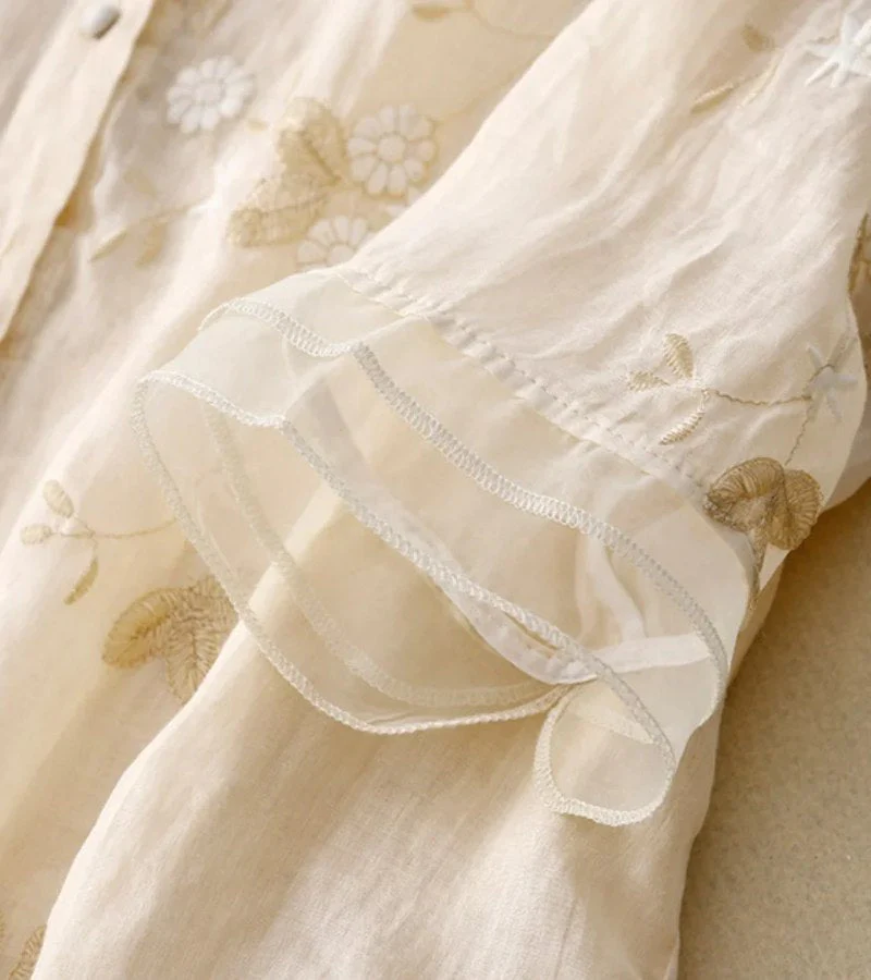 Besticktes Vintage Damen Hemd - Image 3