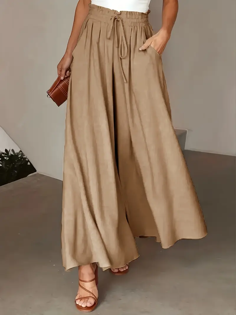 Bethy – Weite Hose mit Kordelzug und Taschen, hoher Taille - Image 11