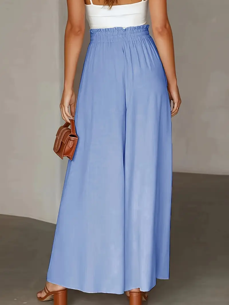 Bethy – Weite Hose mit Kordelzug und Taschen, hoher Taille - Image 3