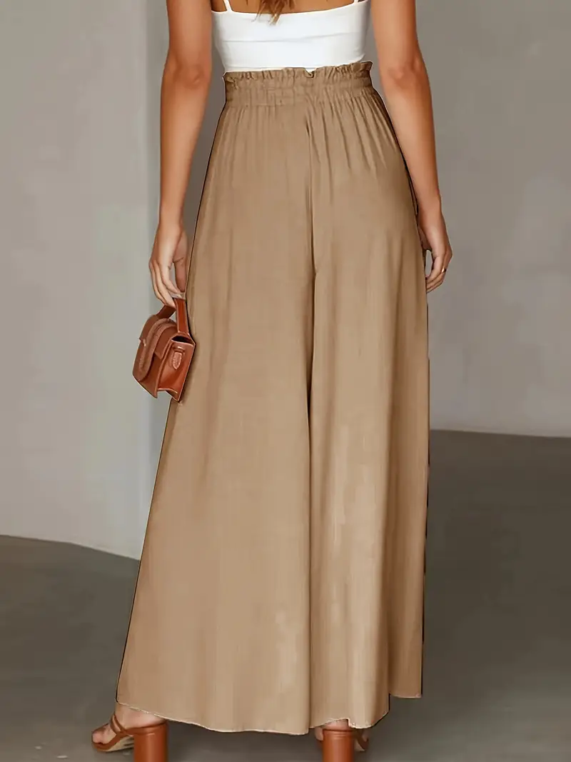 Bethy – Weite Hose mit Kordelzug und Taschen, hoher Taille - Image 5