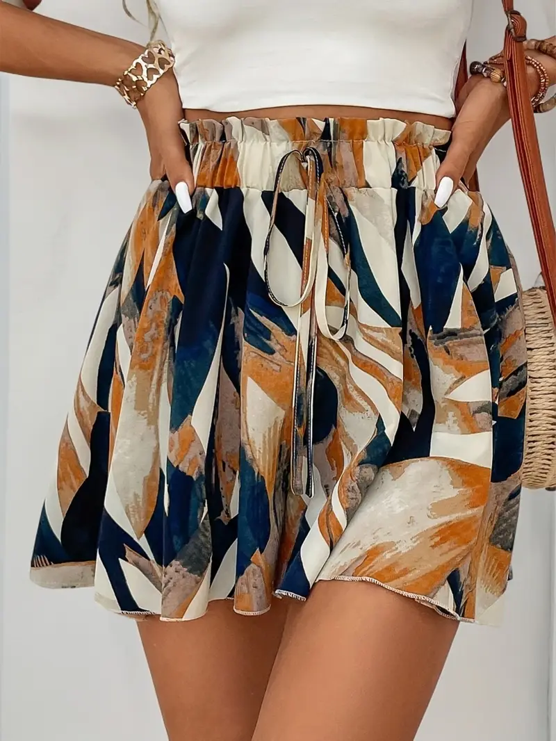 Bherta – Stilvolle, ausgestellte Shorts mit hoher Taille - Image 2