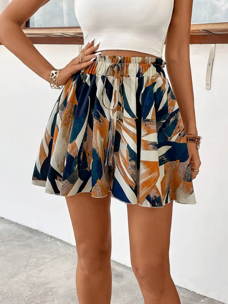 Bherta – Stilvolle, ausgestellte Shorts mit hoher Taille - Image 3