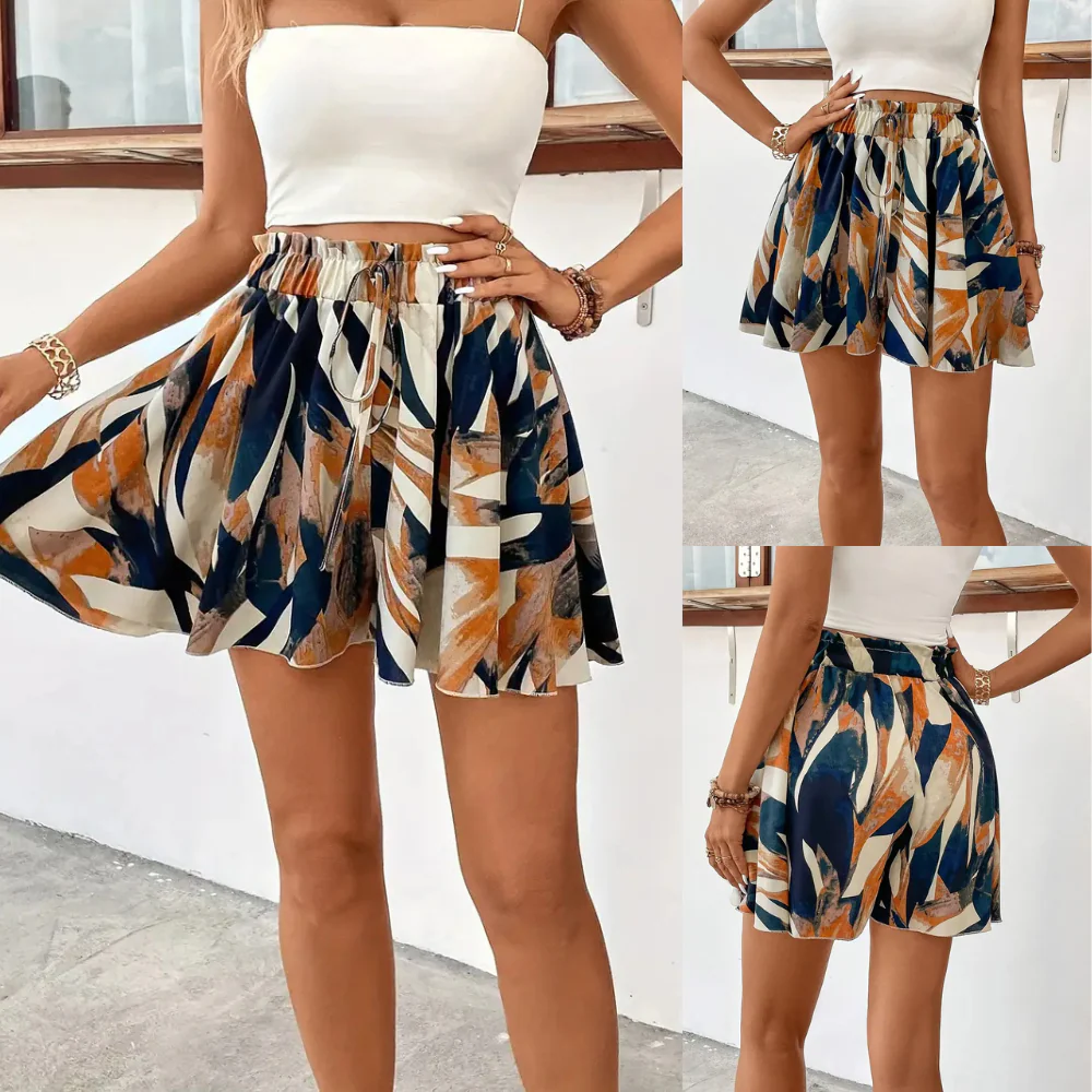 Bherta – Stilvolle, ausgestellte Shorts mit hoher Taille - Image 7