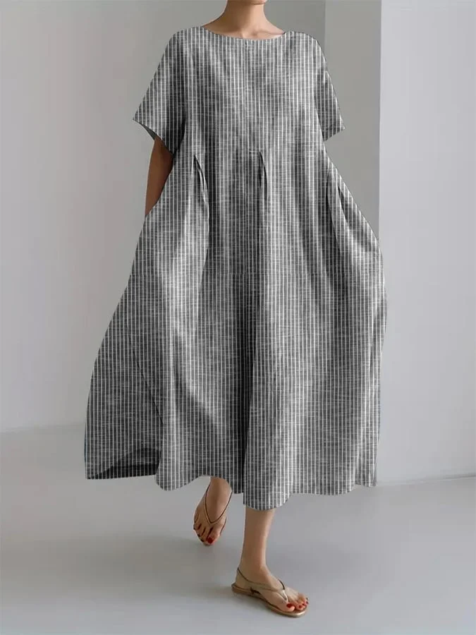 BIANCA | Langes Casual Kleid mit Bequemen Schnitt und Retro Stil für Jeden Tag - Image 2