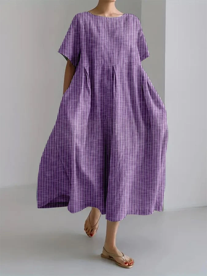 BIANCA | Langes Casual Kleid mit Bequemen Schnitt und Retro Stil für Jeden Tag - Image 4