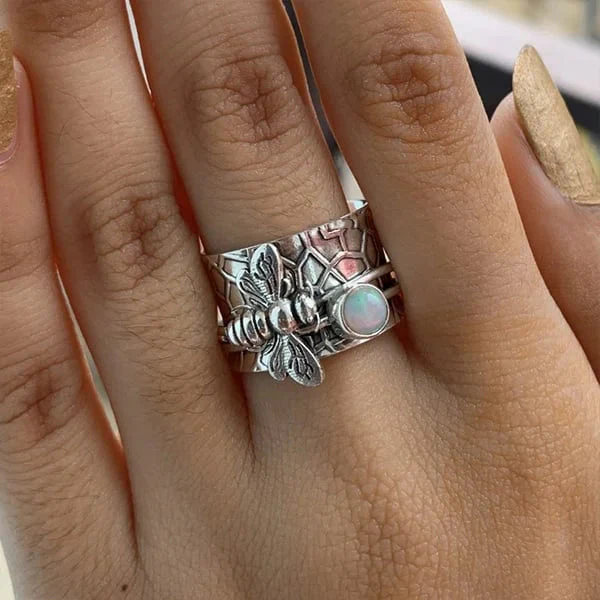 Biene Edelstein Meditation Spinner Ring - Image 2