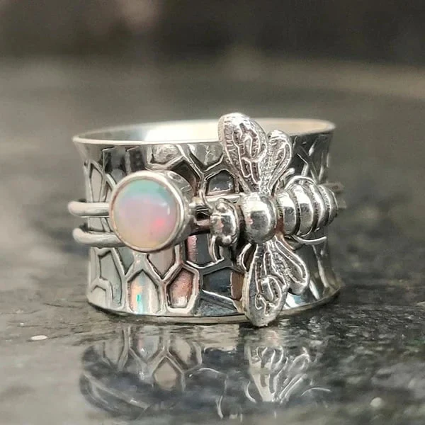 Biene Edelstein Meditation Spinner Ring - Image 3