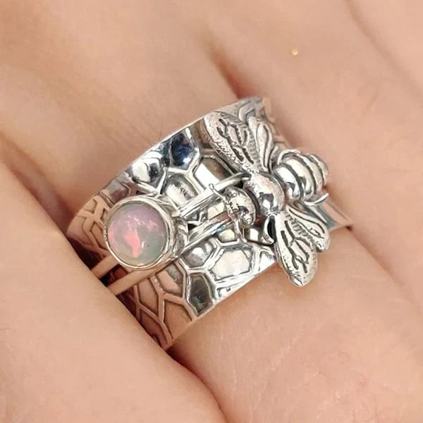 Biene Edelstein Meditation Spinner Ring - Image 4
