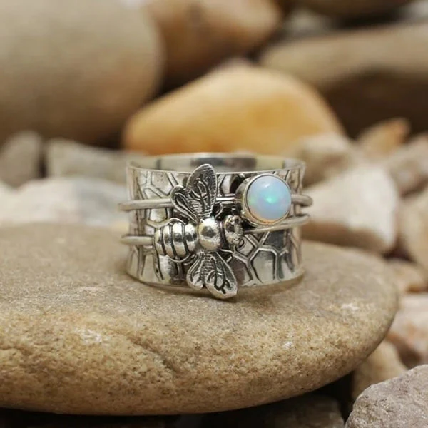 Biene Edelstein Meditation Spinner Ring - Image 5