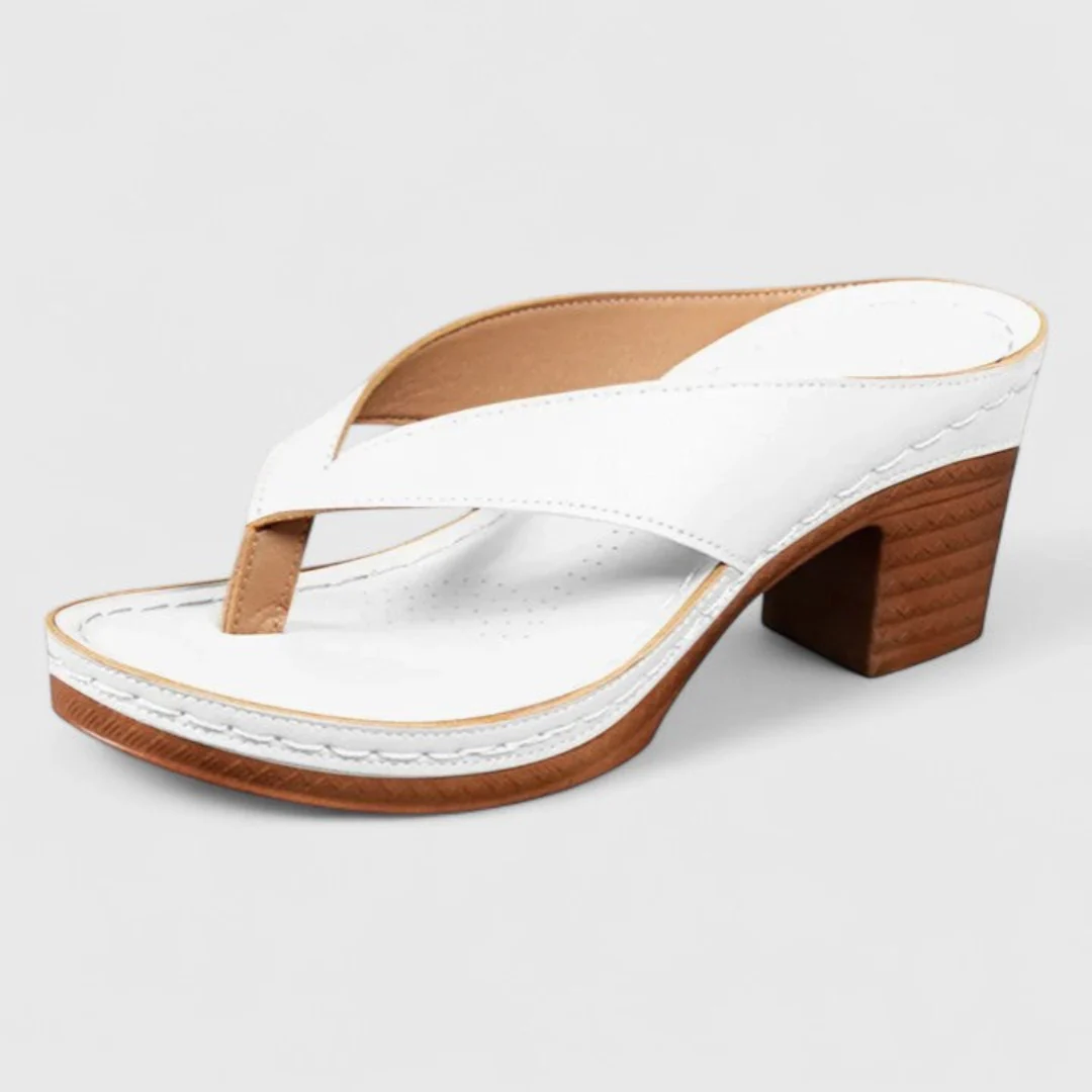 Birgit | Damen Chunky Heel Zehentrenner Sandalen - Image 3