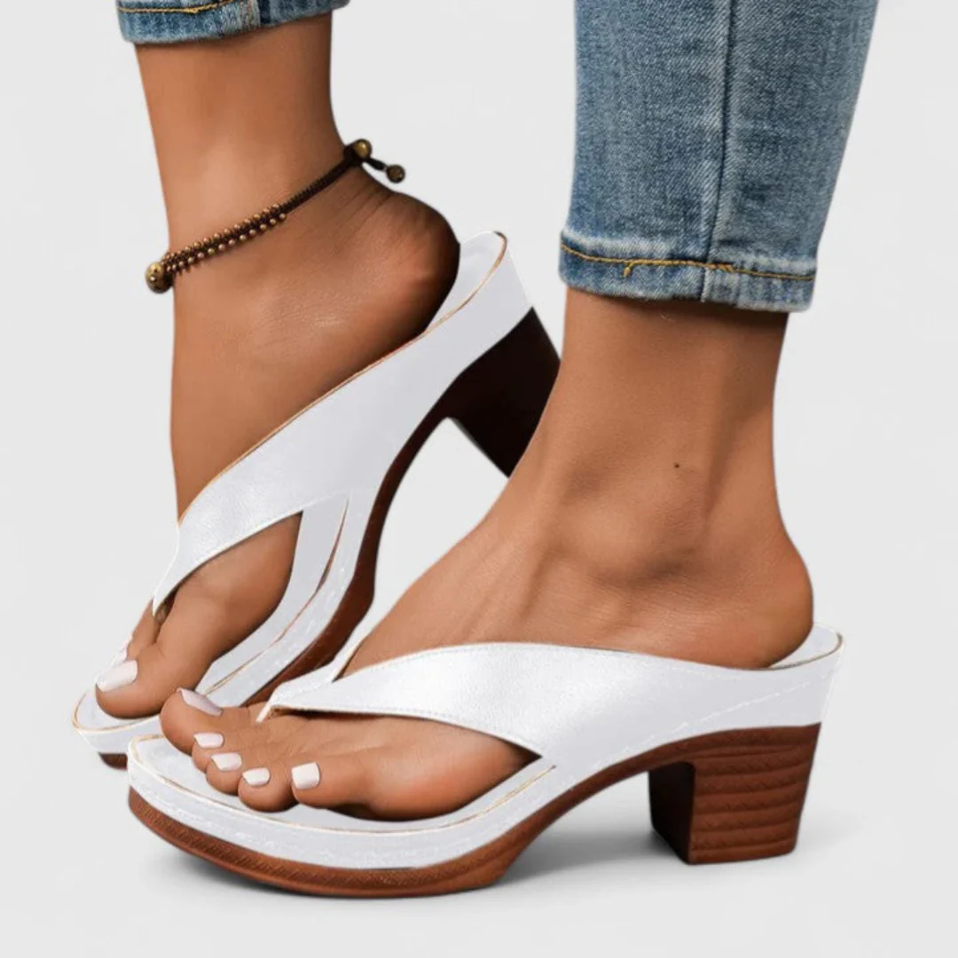 Birgit | Damen Chunky Heel Zehentrenner Sandalen - Image 7